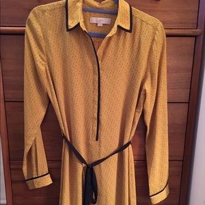 Yellow Tunic Dress with Belt